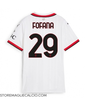 AC Milan Youssouf Fofana #29 Maglia Gara Trasferta Repliche 2024-25 Donna
